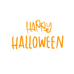 hand drawn happy halloween letter