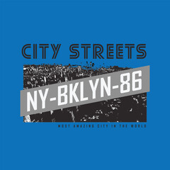 Photo based and Typographic illustration of new york . tee shirt graphics. print. vector
