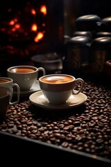 Exquisite Coffee Stock Photography: The Aroma in Pixels - AI Generated