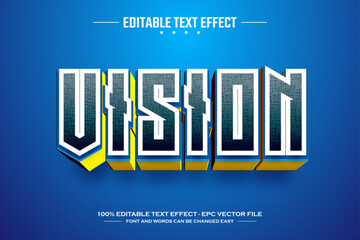Vision 3D editable text effect template
