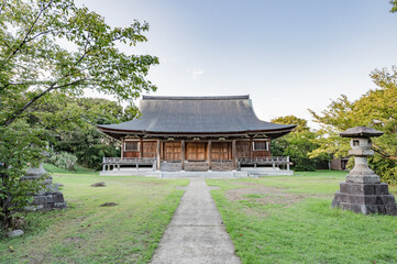Obraz premium 新潟 夕暮れの五智国分寺