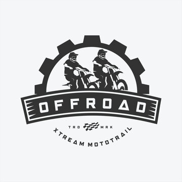 adventure mototrail motocross logo vector
