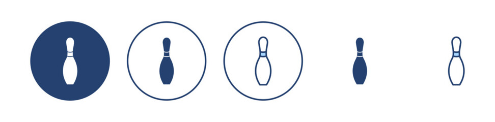 Bowling icon vector. bowling ball and pin sign and symbol.