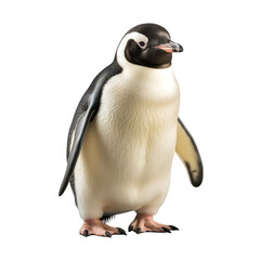 Fototapeta premium Adorable Antarctic Penguin Isolated on Transparent or White Background, PNG