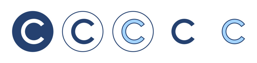 Copyright icon vector. copyright sign and symbol