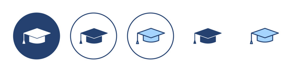 Education icon vector. Graduation cap sign and symbol. Graduate. Students cap