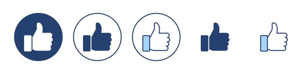 Like icon vector. Thumbs up sign and symbol. Hand like