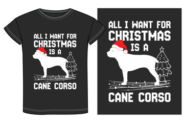 Dog Breeds Christmas T-shirt Design. Christmas dog t-shirt design vector