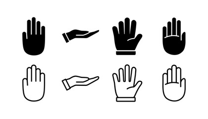 Obraz premium Hand icon vector. hand symbols. palm