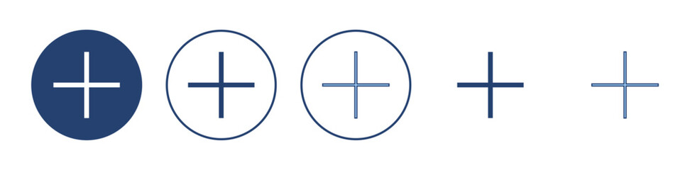 Fototapeta premium Plus icon vector. Add plus sign and symbol