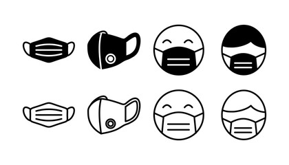 Face mask icon vector. medical Face Mask icon.
