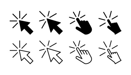 Click icon vector. cursor icon vector. pointer sign