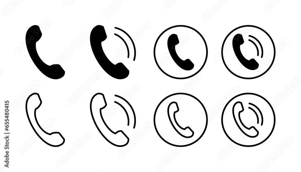 Wall mural call icon vector. phone icon vector