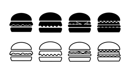 Burger icon vector. hamburger logo icon. fast food icon