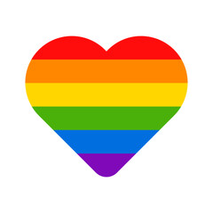 Vector gay pride flat in heart shape