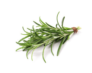 Bunch of fresh rosemary isolated on white