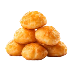 Foto op Canvas Cheese Puffs Isolated on Transparent or White Background, PNG © Custom Media