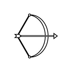Bow with arrow icon.