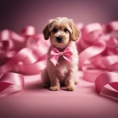 dog photo, supporting the fight against breast cancer