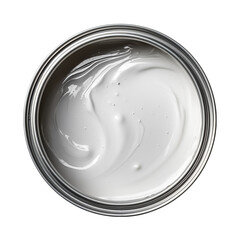 Paint Can Top View Isolated on Transparent or White Background, PNG