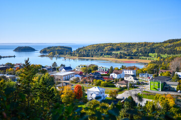 View towards the St. Lawrence River from the village of Bic