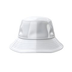 White Bucket Hat Isolated on Transparent or White Background, PNG