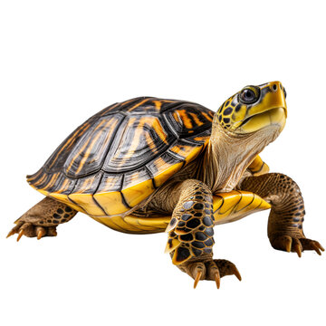 Turtle on Transparent Background Isolated on Transparent or White Background, PNG