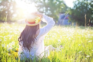 person relaxing in the park