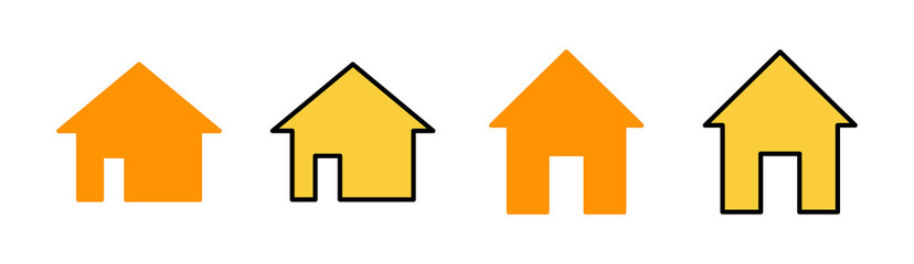 House icon set for web and mobile app. Home sign and symbol