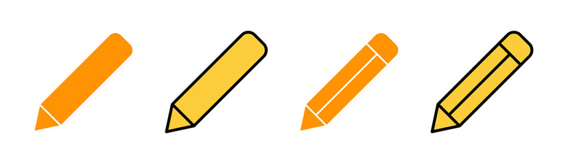 Pencil icon set for web and mobile app. pen sign and symbol. edit icon vector