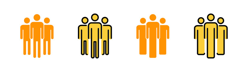 People icon set for web and mobile app. person sign and symbol. User Icon vector
