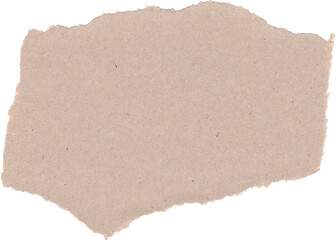 Recycled cardboard paper torn and isolated
