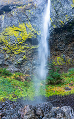 Fototapeta na wymiar View Below Elowah Falls, Columbia River Gorge, Oregon, USA