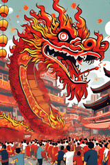 the tai hang fire dragon dance is a traditional and spectacular event