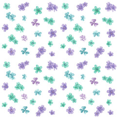 色違いのカタバミの可愛らしいパターン