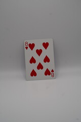 8 of hearts playing  card