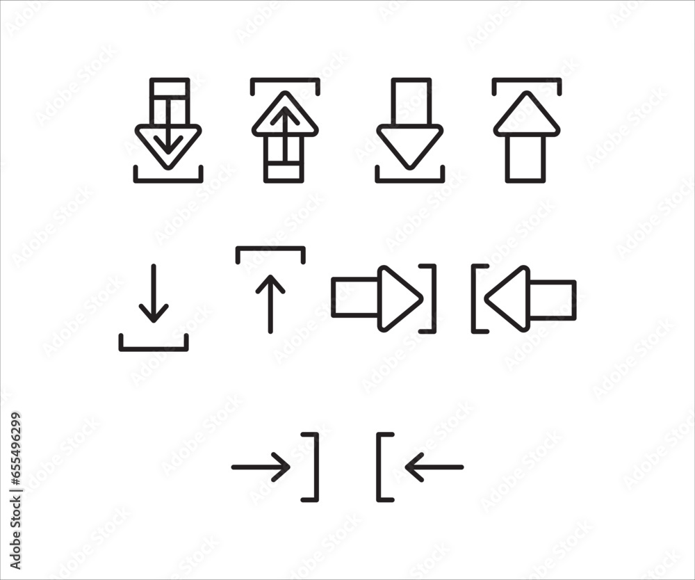 Aufkleber set arrow icon. collection different arrows sign. black vector arrows – vector