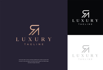 Black and White Professional and Minimalist Letter RA PA AR, AP Logo Design, Editable in Vector Format in Color