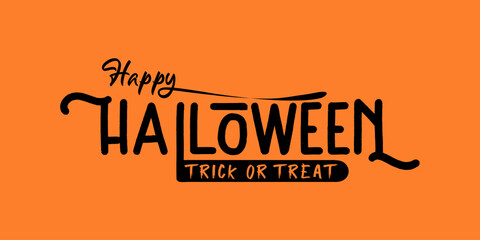 Happy Halloween poster vector lettering for banner, greeting card, party invitation. Vector illustration.