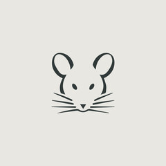 ネズミをシンボリックに用いたロゴのベクター画像