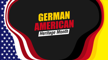 German American Flag Background. Happy holidays celebrating the year in October. Flags of Germany and United States of America. Culture month. Suitable for use on posters, cards, banners, etc