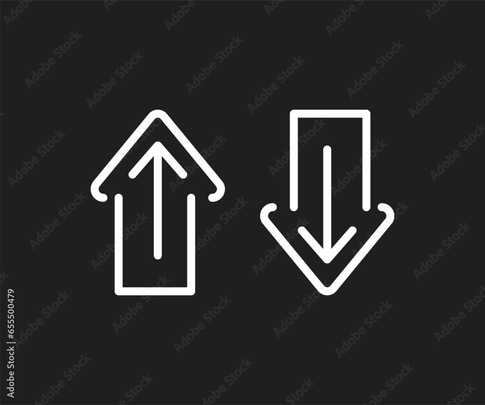 Poster download arrow icons set. arrow collection. simple arrow big set. arrow icon set isolated on white b