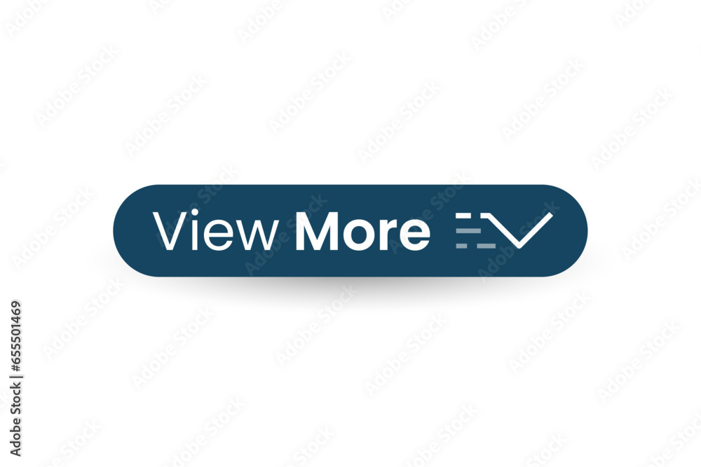 Poster view more button concept illustration flat design vector. simple modern graphic element ui, icon