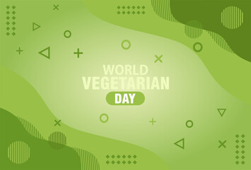 Vector graphic illustration of Celebrating World Vegetarian Day. Design for web, banners, backgrounds, wallpapers, posters, flyers, presentations, etc.