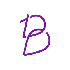 Monogram initial b letter mark logo design. Monogram design vector b logo. Monogram initial letter mark b logo. Design simple b monogram