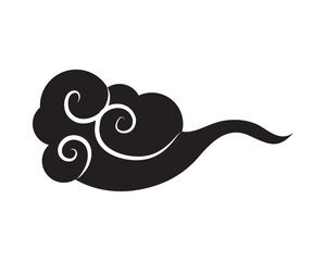 chinese cloud silhouette decorative design