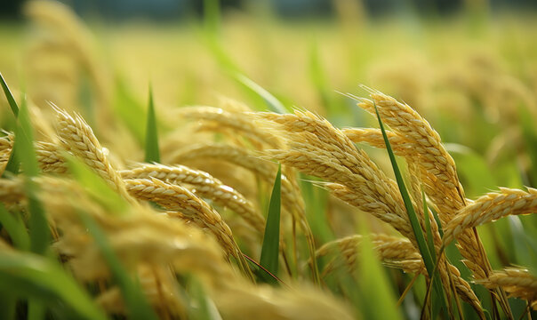 Rice fields high image quality