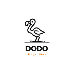 dodo bird modern cute logo © garasigrafis