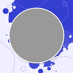 Fototapeta na wymiar Vector circle blue abstract banner template