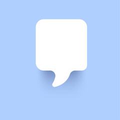 Vector blank paper speech box